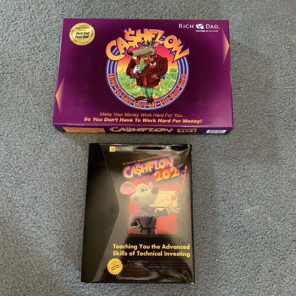 1 set Cashflow 101 and 202 Boardgame by Robert Kiyosaki - Rich Dad Investing